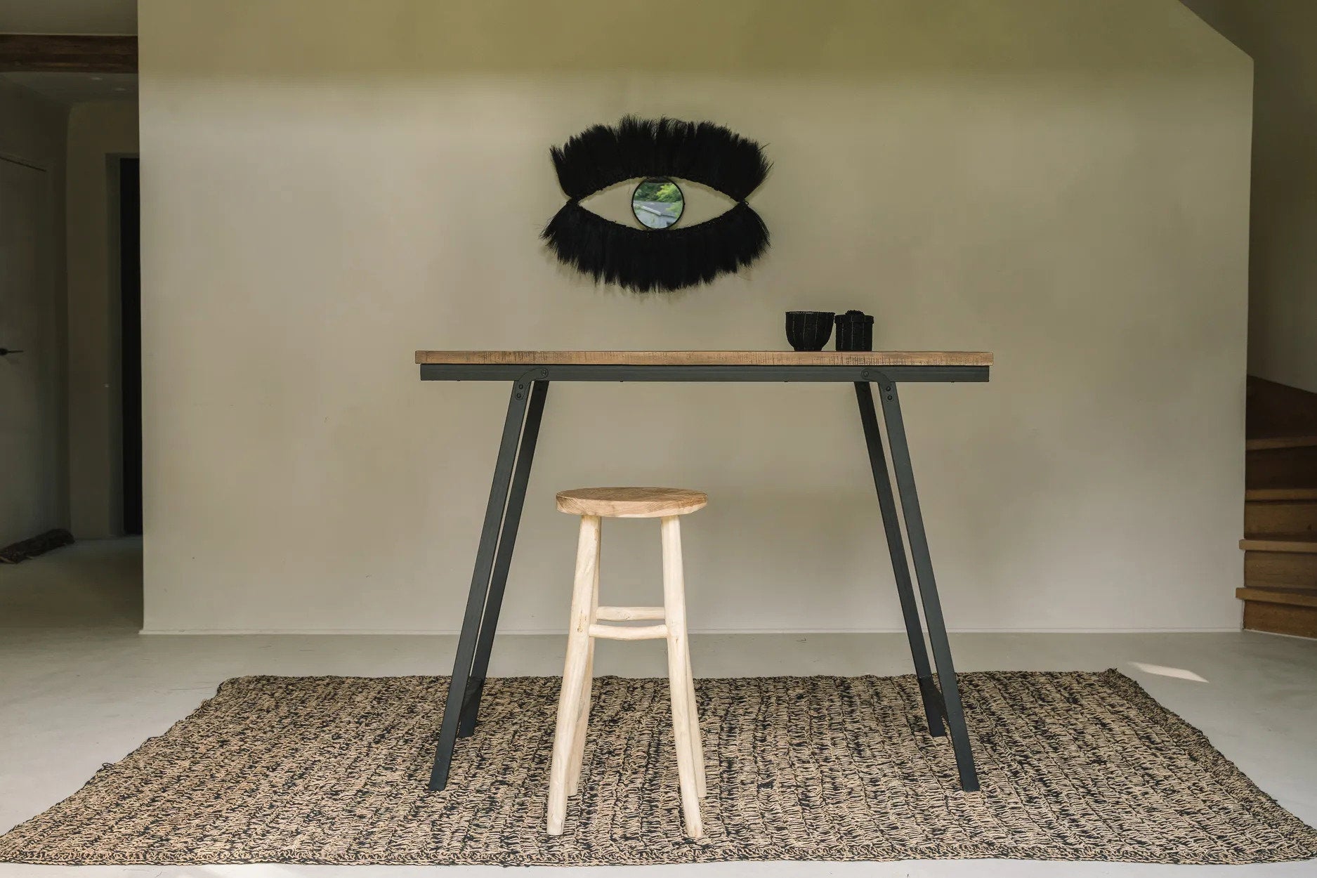 Black Eye Spiegel Zwart 100 cm ø
